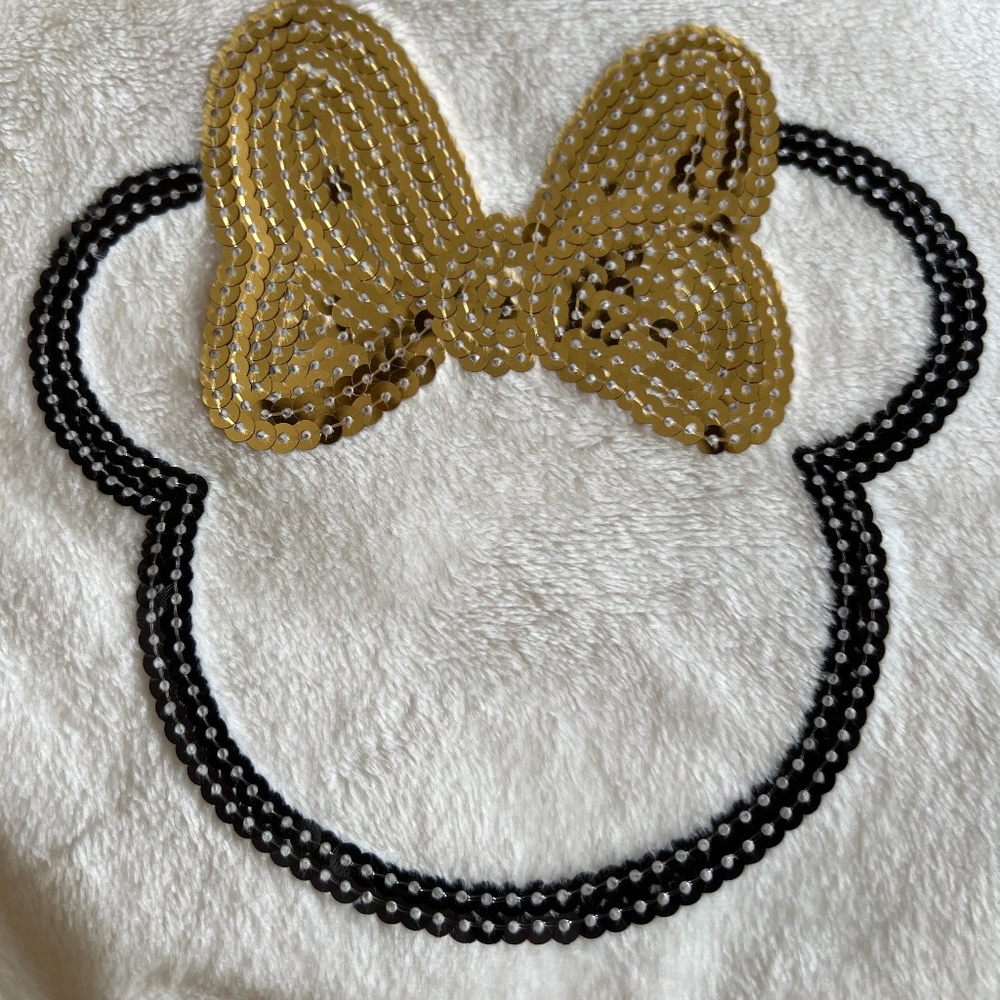 Disney - 2T - Minnie Mouse - Ivory, Sequins, Fleece Pullover